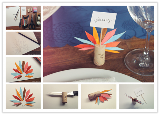 How To Make Cute DIY Turkey Feather Place Cards