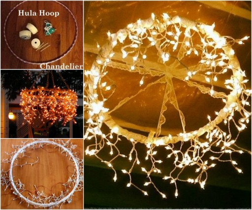 How To Make Hula Hoop Chandelier