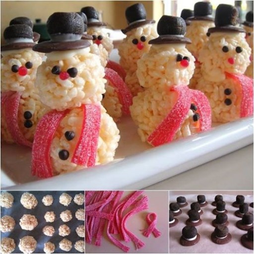How To Make Rice Krispie Snowman