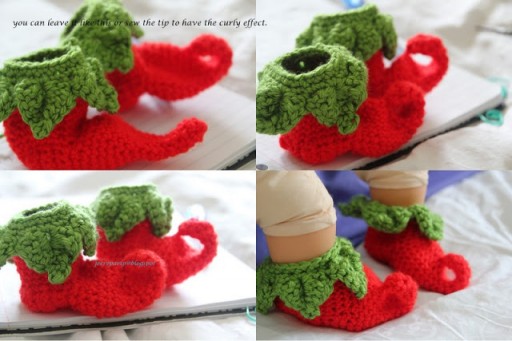 Chili Elf Baby Shoes Crochet Tutorial