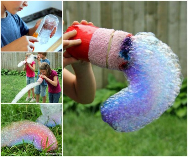 DIY Rainbow Bubble Snakes