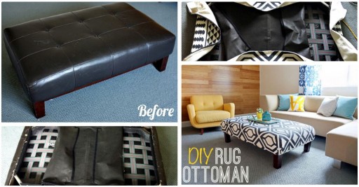 DIY Rug Ottoman Tutorial