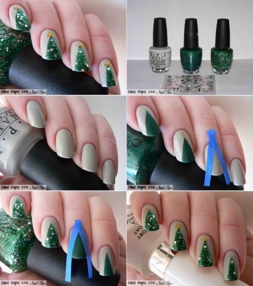 How To Do Christmas Tree Nail Art