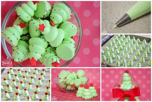 How To Make Christmas Tree Meringues
