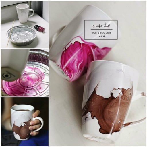 How To Make DIY Watercolor Mug 1