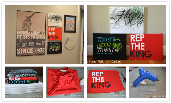 DIY Wall Art With T-shirts 2