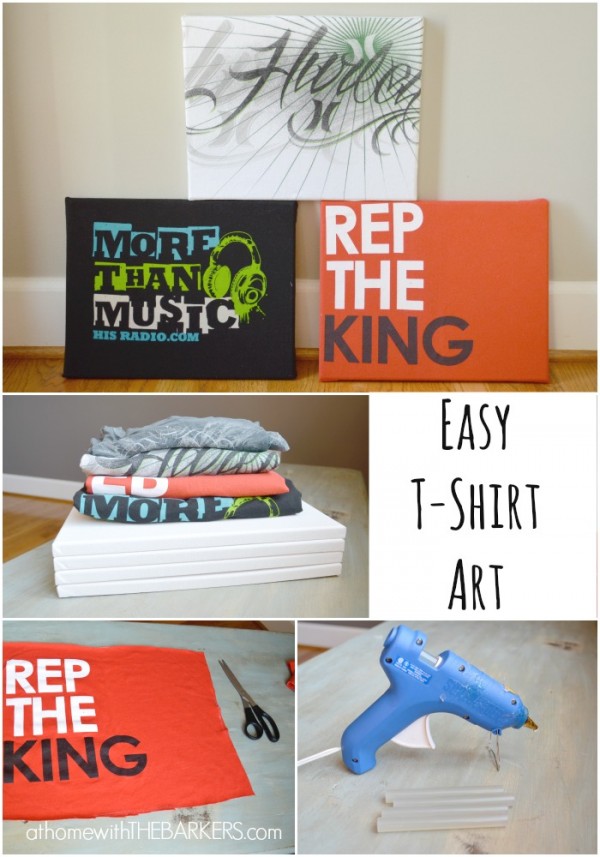 DIY Wall Art With T-shirts