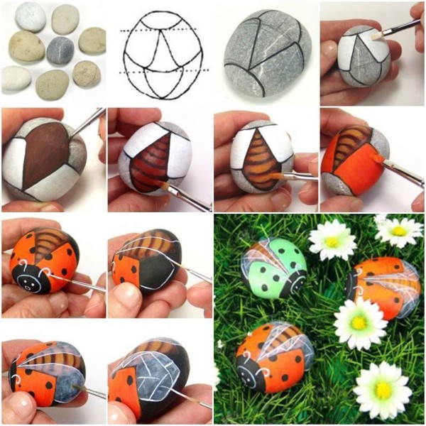 How To Paint Fun Ladybug Rocks