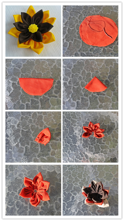 How To Make colorful DIY fabric flower DIY Tag