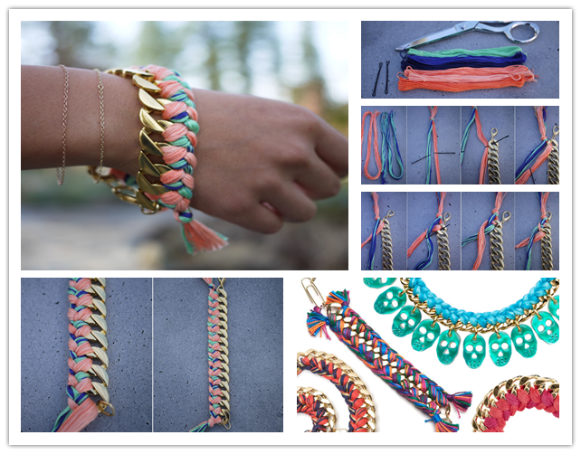 How to make DIY woven chain bracelets DIY Tag