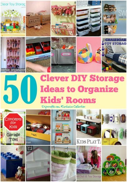 50 Clever DIY Storage Ideas To Organize Kids' Room | DIY Tag
