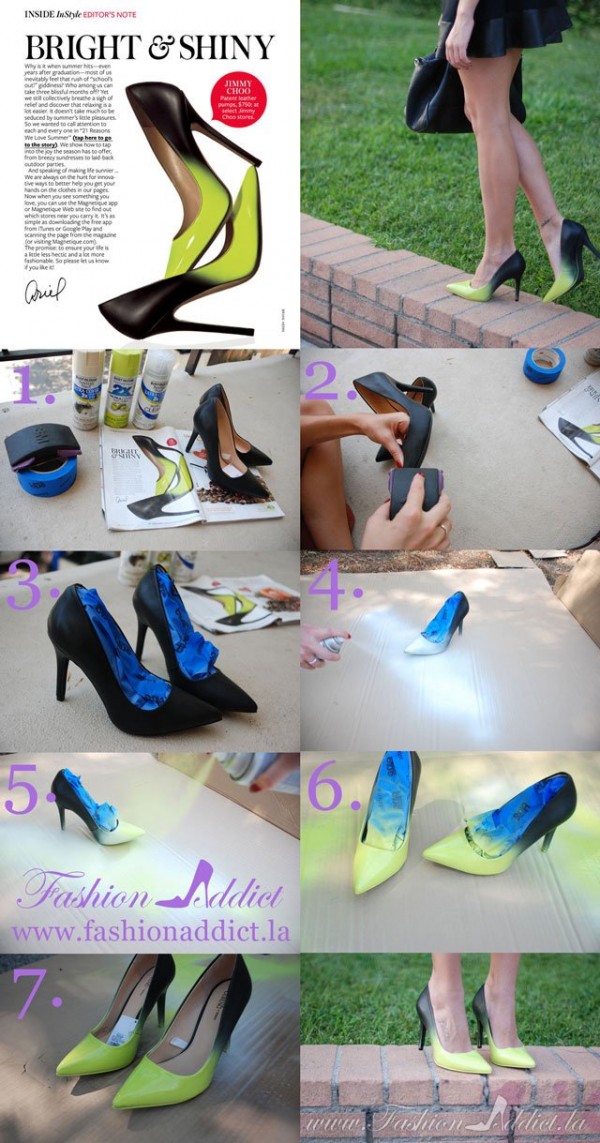 DIY Jimmy Choo Ombre Shoes | DIY Tag